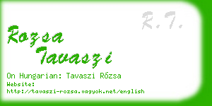 rozsa tavaszi business card